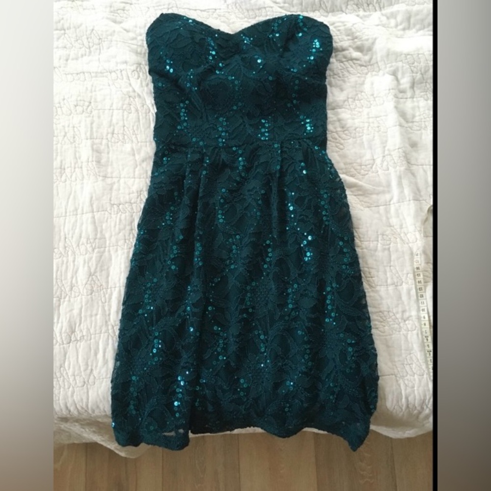 Strapless Sequin Cocktail Dress